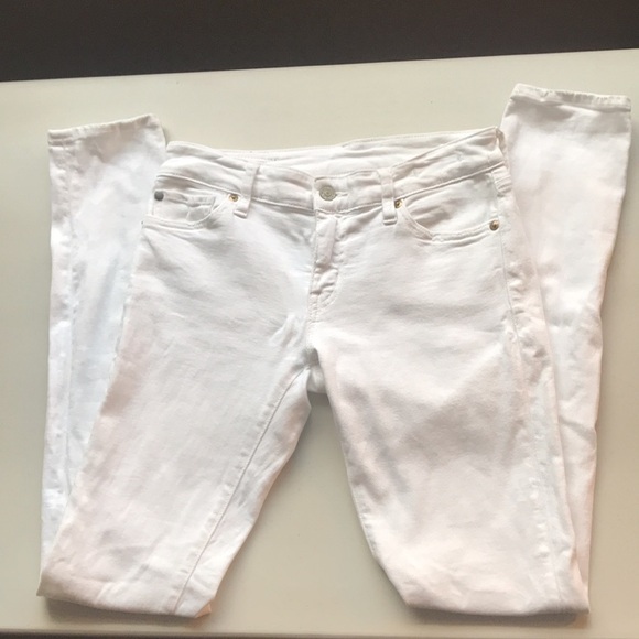 Ralph Lauren Denim & Supply skinny white denim jeans size 27/32 - Picture 1 of 9